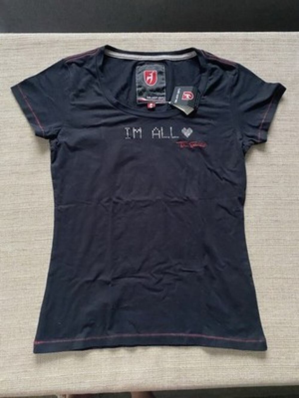 Toni Sailer Sports Womens Black Rhinestone T-Shirt Size EU 40 US Approx 8/10 NWT